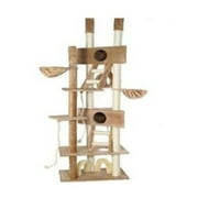 Angle View: Go Pet Club Cat Tree - Ladder - Beige - 106 in.
