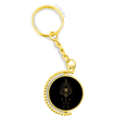 thumbnail image 1 of Patrón de triángulo geometría alienígena totem Anillo de oro de metal llavero llavero, 1 of 3