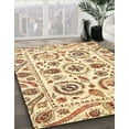 thumbnail image 2 of Ahgly Company Indoor Square Abstract Sun Yellow Abstract Area Rugs, 5' Square, 2 of 6