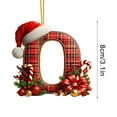 thumbnail image 2 of Coollooc Monograms Pendants With Santa Hat, 26 Christmas Letter Ornaments, Christmas Tree Decoration Personalized Hanging Pendant, Indoor DIY Hanging Xmas Ornament, 2 of 8