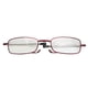 thumbnail image 4 of Gafas de lectura de moda para personas mayores, gafas para presbicia portátiles plegables de acero inoxidable (+100 marco cuadrado rojo), 4 of 8