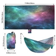 Wobogo Deep Outer Space Camping Hammocks 330 lb Capacity with Tree Straps and Hanging Pockets for Outside Hiking Beach Backpack Travel