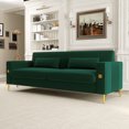 thumbnail image 2 of YYAo Modern Sectional Sofa Couch, Sofa Bed Futon with Reversible Chaise & Ottoman for Living Room Small Space, Apartment, Retro Green, 2 of 8