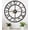 Black Arabic-16 Inch, variant on Black Roman 16 Inch Metal Decorative Wall Clock