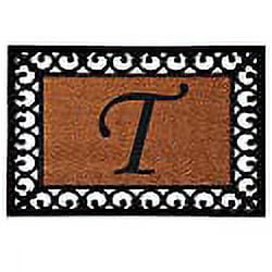 Calloway Mills Monogram Insert Outdoor Doormat 19" x 25" (LETTER T)