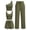 Army Green, variant on Womens 4 Piece Lounge Sets Ribbed Knit Crop Tank Top and Shorts Pants Casual Outfits