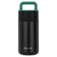 thumbnail image 1 of Acier Inoxydable Vide Portable Couleur Solide Givré Large Bouche Couvercle de Stockage Léger Durable Réutilisable Aspirateurs Bouteille d'Eau Flacon Cadeau Boisson Noir 350ml, 1 of 9