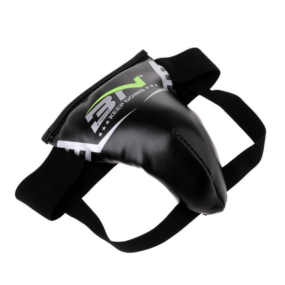 Eigraketly Elastic Belt Boxing Crotch Protector Groin Guard Boxing Kids S Gear Traje de baño Negro Adulto L