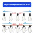 thumbnail image 3 of luckystyle 120FT LED Outdoor String Lights with 30+2 Edison Shatterproof Waterproof Bulbs, 2700K Commercial Grade Patio, 3 of 8