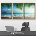 thumbnail image 2 of wall26 Sunset on Seychelles Beach Framed Canvas Art Wall Art - 24"x36"x3 Natural, 2 of 5