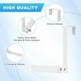 thumbnail image 3 of Collapsible Hooks Hanger, 2 Pack The Door Organizer Rack Space Saving Hanging Storage Hanger for Clothes, Coats, Towels for Bedroom Bathroom White, 3 of 7
