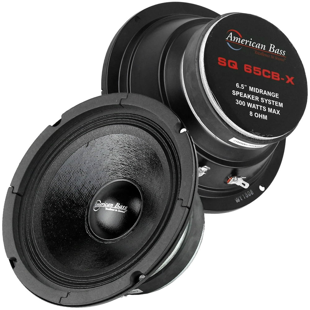 2 Pack American Bass 6.5" Midrange Speaker 300 Watts Max 8 Ohm Midbass