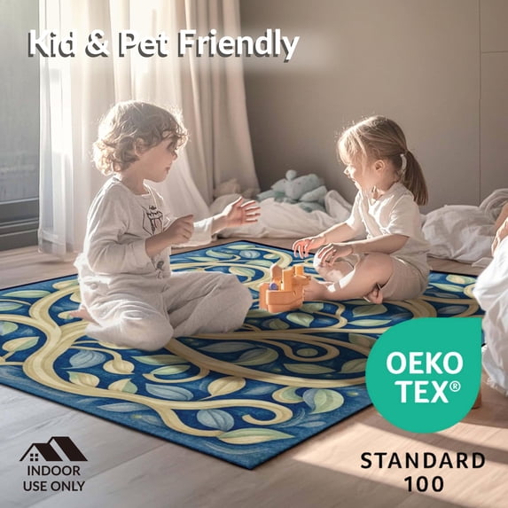 ODIKA 2'x3' Ultra-Soft Accent Mat, Vintage Grain Farmhouse Distressed Plank Circle Earthy Cowboy Flowing Dynamic None Washable, Bare feet friendly, Easy Care Indoor rug for Bedside, Footrest