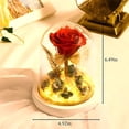 thumbnail image 4 of Lámpara De Flor De Rosa Cubierta De Vidrio Flor De Rosa Con Luz Led Decoración Del Hogar Para El Día De San Valentín Día De Navidad Minnieouse HA021309-00, 4 of 6