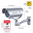 thumbnail image 5 of Dummy Security Camera Outdoor Fake CCTV Surveillance Bullet Camera System with Stickers, LED, Simulated IR, Wall Mounted for Property Business Home Security Outdoor/Indoor, 5 of 7