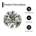thumbnail image 4 of 12 Inch Wall Clock Battery Operated Silent Clock Decorative for Office, Kitchen, Outdoor, Living Room，Koala Animal on Green Bamboo Branch Wildlife Beast Cute, 4 of 4