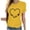 #A109-Yellow, variant on AOOCHASLIY Clearance Womens Tops, Fashion Women's Print Graphic Cute Tee Shirt Funny T Shirt Tops
