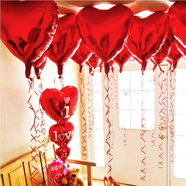 50 Pièces Ballons de Coeur, 10 Pouces Doré Ballon Coeur,Ballons de Fleuret,  Forme de Coeur pour La Fête, Anniversaire, Saint Valenti - Cdiscount Maison