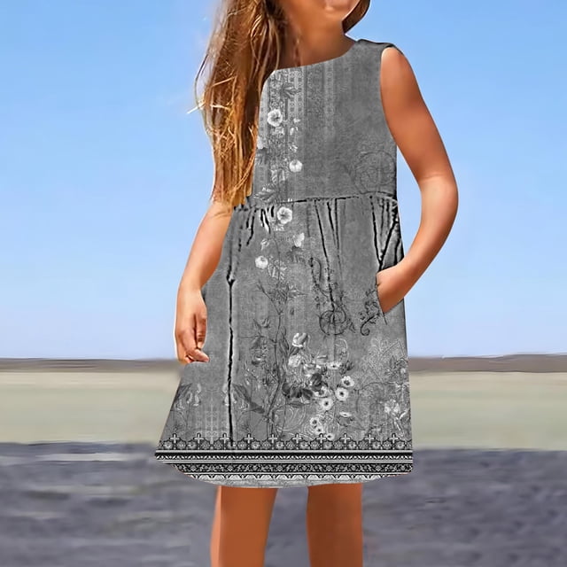 LOVZFMLL Mode Printemps et Été Robe à Manches Courtes Col Rond à Volants Jupe Princesse