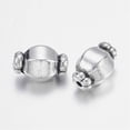 thumbnail image 2 of Tibetan Style Spacer Beads Lead Free Nickel Free Cadmium Free Barrel Silver 7mm in diameter 10mm long hole: 1mm, 2 of 2