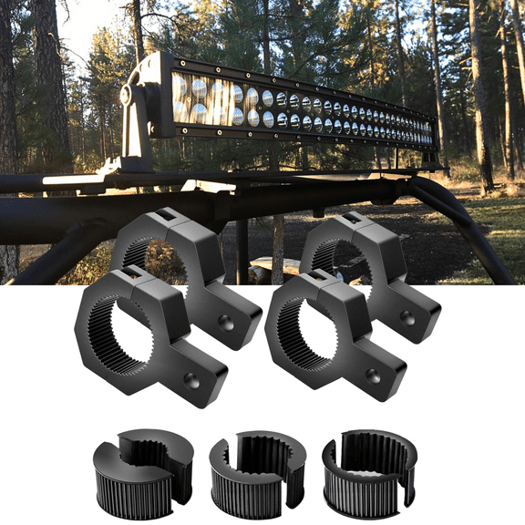 4Pcs 7" Off-Road Light Mounting Bracket Bar Clamp Kits Vertical Bar Bull Roll Cage Clamps Mount for ATV UTV