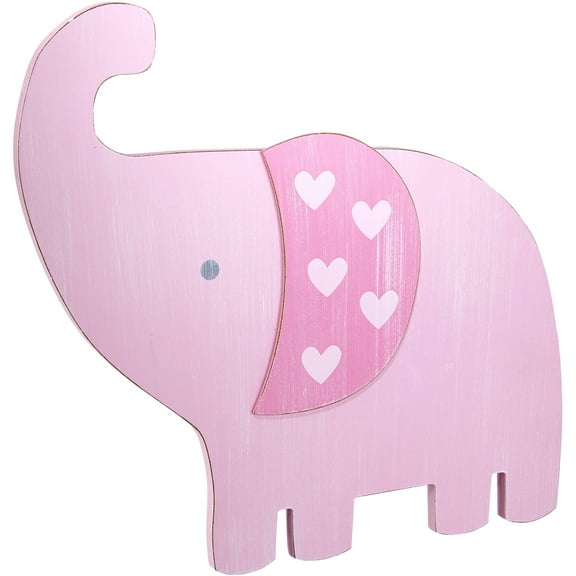 Little Love by NoJo Separates Collection 13 Weathered Pink Elephant Shaped Wall Art Nursery Bedroom or Playroom D cor