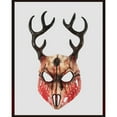 thumbnail image 5 of Antler Halloween Mask with Detachable Hornsfor Halloween Party Cosplay Costume Reindeer Deer Head Masquerade Full Face for Party Carnivals, 5 of 9