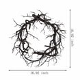 thumbnail image 2 of Couronne d'Halloween avec Lumières Rouges Led pour Décorations de Porte d'Entrée, Couronne Scintillante à Piles, Décorations Intérieures et Extérieures pour Fenêtres de Maison, 2 of 6