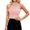 Pink, variant on Women's Rib Knit Crop Top Y2K Sleeveless Tank Tops Light Green One Size