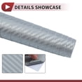 thumbnail image 6 of Unique Bargains Silver Tone Carbon Fiber Pattern Protective Car Wrap Film 1ft x 5ft Exterior Interior Vinyl Wrap Cover 5.5mil 1 Pc Universal, 6 of 7