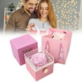 thumbnail image 4 of Meiiso Rotating Rose Necklace Ring Jewelry Box Pink Clearance Sale! Timeless Rose Box Box Jewelry Box Inside Can Any Jewelry For Moms Wives Valentines Birthdays And Anniversaries, 4 of 8