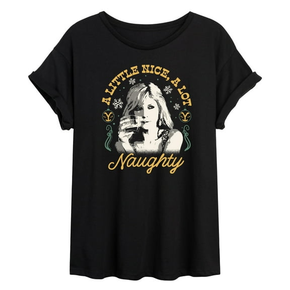 Yellowstone - Nice Naughty Beth - Women's Oversized Graphic T-Shirt