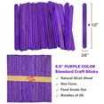 thumbnail image 3 of CraftySticks- 100 Pack 4.5 Inch Purple Popsicle Sticks for Crafts, Colored Wooden Craft Sticks for Kids Crafts, STEM Basics and DIY, 3 of 5
