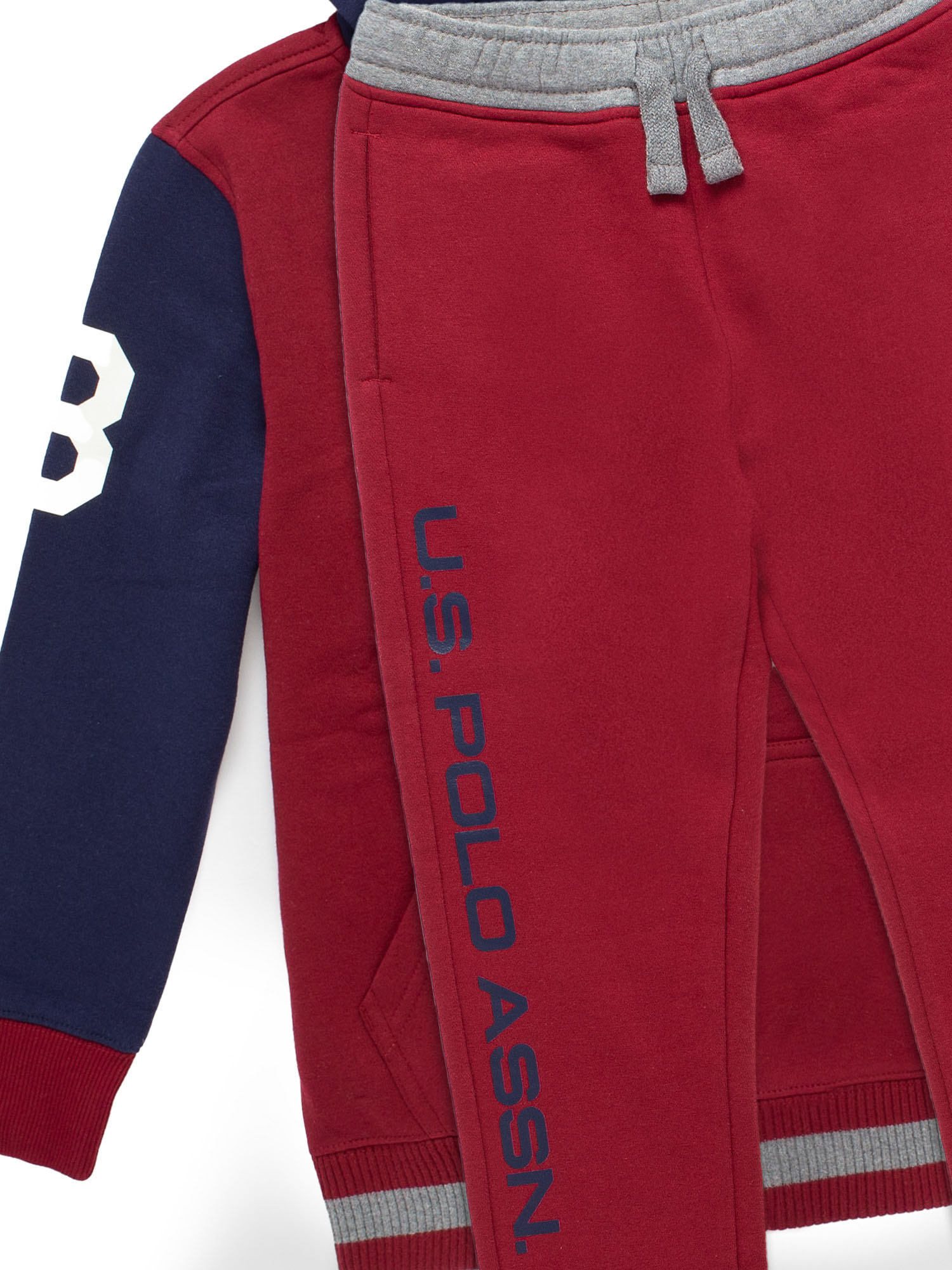 U.S. Polo Boys Fleece Colorblock Zip up Hoodie & Sweatpant Set , 2-Pack, Sizes 4-18 - image 5 of 7