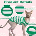 thumbnail image 4 of BRKURLEG Dog Striped T-Shirt, Soft Elastic Dog Summer Cotton Vest with Stripes, Breathable Pet Shirts for Small Medium Dogs Cats Puppies Kittens, Pet Apparel, 4 of 7