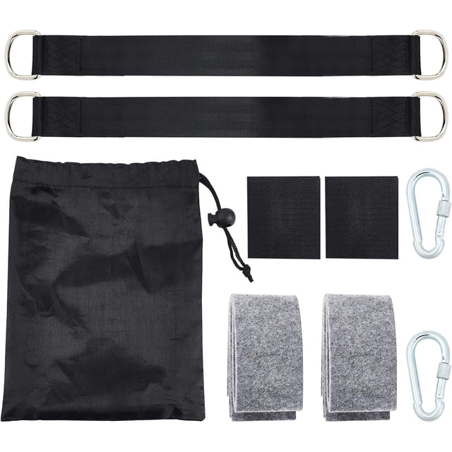 Kit de correas para colgar columpios de árbol de 1,5 m con mosquetones de seguridad y cierre de seguridad, accesorios para hamacas de camping.