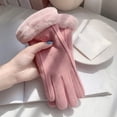 thumbnail image 1 of Gants Chauds pour Femmes Automne et Hiver Mode Simple Couleur Unie, 1 of 3