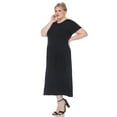 thumbnail image 3 of White Mark Robe Maxi à Manches Courtes pour Femmes, 3 of 6