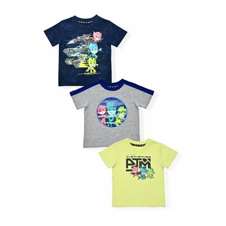 

PJ Masks Baby and Toddler Boy Graphic T-Shirts 3-Pack Sizes 12M-5T