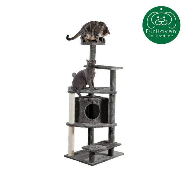 FurHaven Pet Cat Tree Tiger Tough Cat Tree House Furniture for Cats