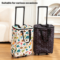 thumbnail image 3 of FTCBJJA Folding Shopping Trolley with Wheels, Waterproof Grocery Bag for Climbing Stairs with Handle, Large Capacity Double Layer Trolley, Black, 3 of 8