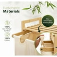 thumbnail image 5 of Large Bamboo 3-Bins Laundry Sorter Hamper with Removable Bags, Sliding Basket With Washable Bags, Extra Large Storage Solution, 5 of 7
