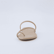Cushionaire Resort Strappy Sandals for Women, Vegan Leather Memory Foam Flat Women's Sandals with Toe Ring