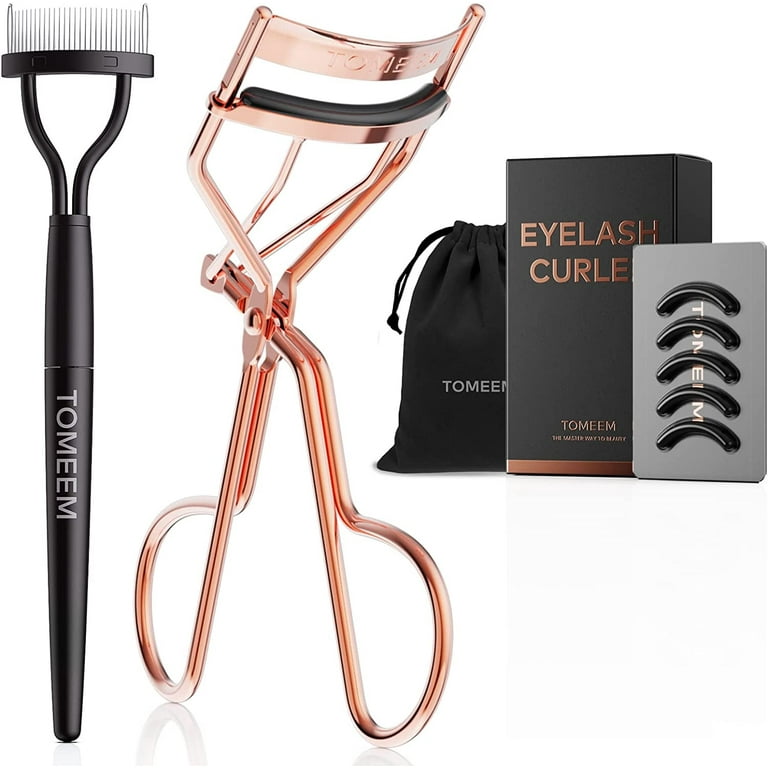 TOMEEM Eyelash Curler with Comb, 5 Replacement Pads photo 1