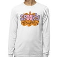 thumbnail image 2 of Retro Pumpkin Spooky Season Long Sleeve Shirt Unisex Large White, 2 of 5