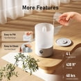 thumbnail image 3 of Humidifiers for Bedroom, 4L Top Fill Humidifier for Large Room, 250ml/h Cool Mist Output Humidificador, 24dB Quiet Air Humificado, 3 of 8
