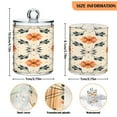 thumbnail image 3 of Ryvnso 2 Pack Qtip Holder Organizer Flower Bohemia Pattern Bathroom Cotton Swabs Cans Storage Canister, 3 of 7