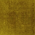 thumbnail image 1 of Ahgly Company Machine Washable Indoor Square Oriental Yellow Industrial Area Rugs, 5' Square, 1 of 4