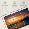thumbnail image 6 of Elephant Stock Santa Monica Pier Sunset Wall Art - Horizontal Multi Panel Canvas - Hallway Wall Decor - Beach Multi Panel - Gray And Brown Decor - 33" x 20", 6 of 8