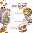 thumbnail image 5 of Shower Curtain 72"W x 72"L Autumn Thanksgiving Hedgehog Pumpkin Fabric Shower Curtains Set with Hooks Water Repellent Bathroom Curtains Machine Washable Bathroom Accessories, 5 of 6